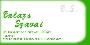 balazs szavai business card